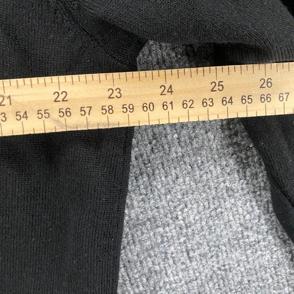 Peter Millar Sweater Mens L Black Merino Wool V-Neck Academia Casual Prep Office - Picture 6 of 7